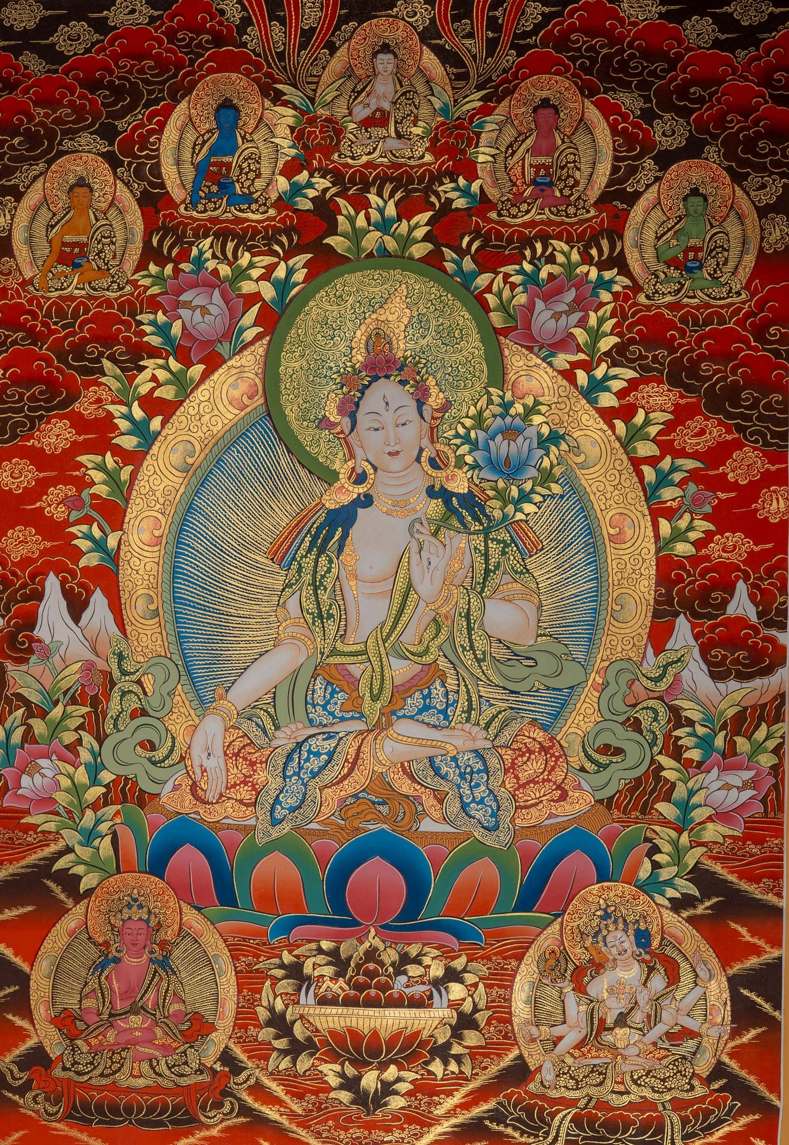 Sacred White Tara Thangka