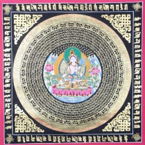 White Tara Mandala Thangka