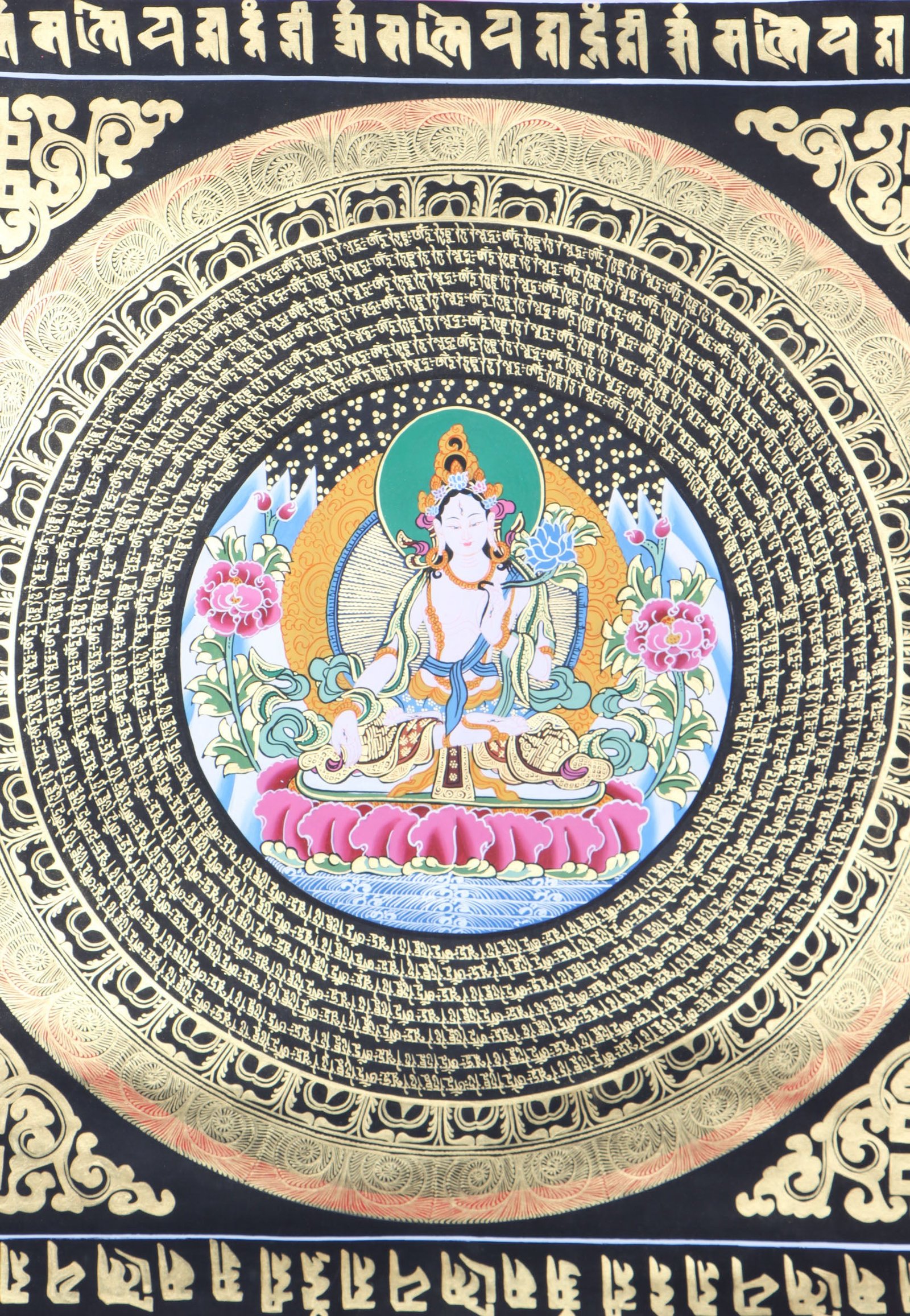 White Tara Mandala Thangka - Image 2