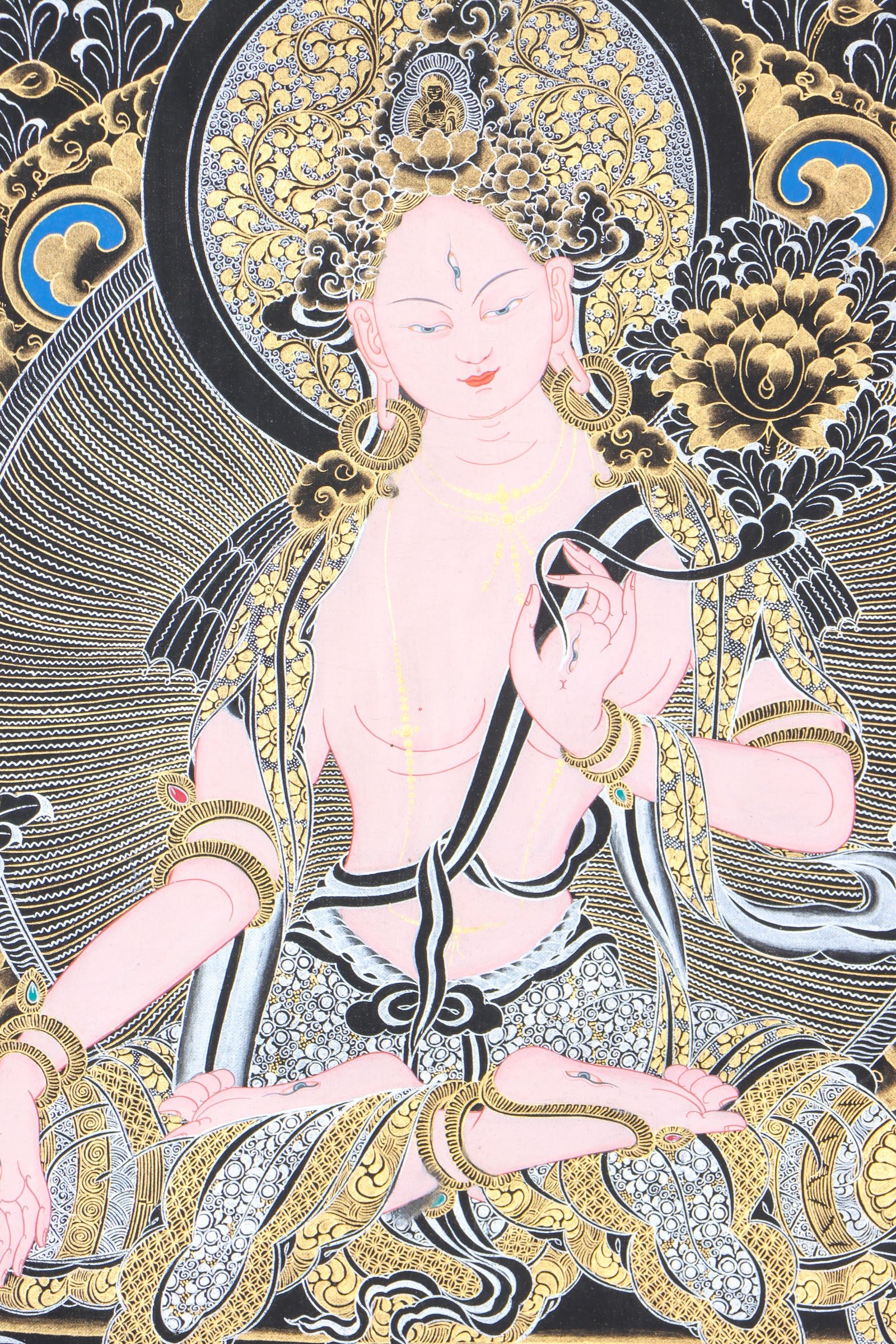Tibetan White Tara Thangka - Image 3