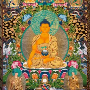 Hand-Painted Shakyamuni Buddha Thangka