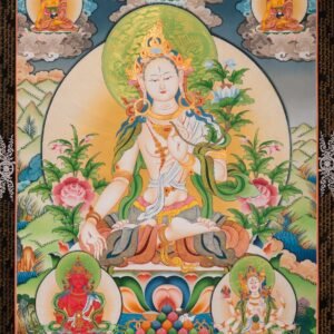 White Tara Female Deity Thangka