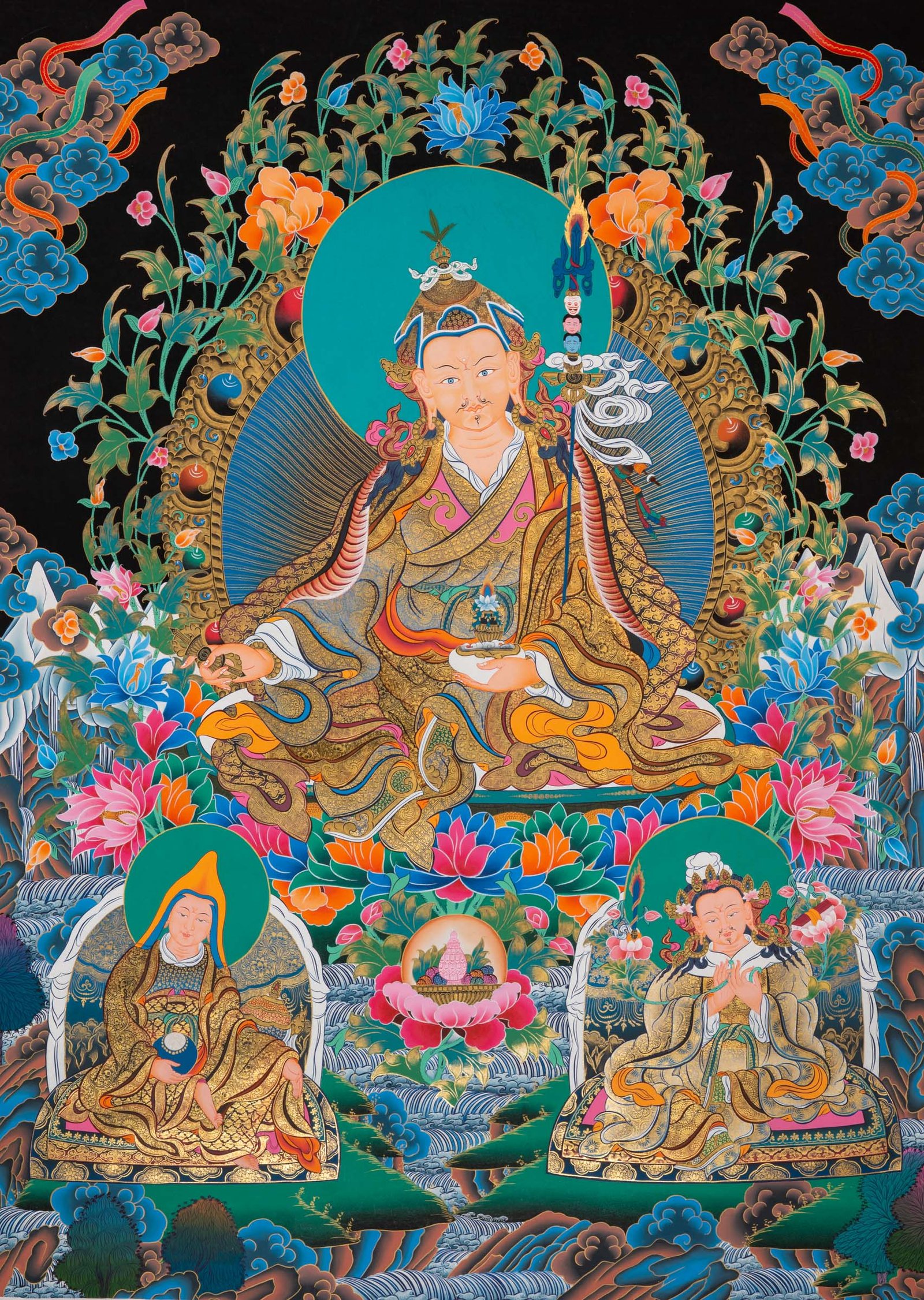Guru Rinpoche Thangka Painting