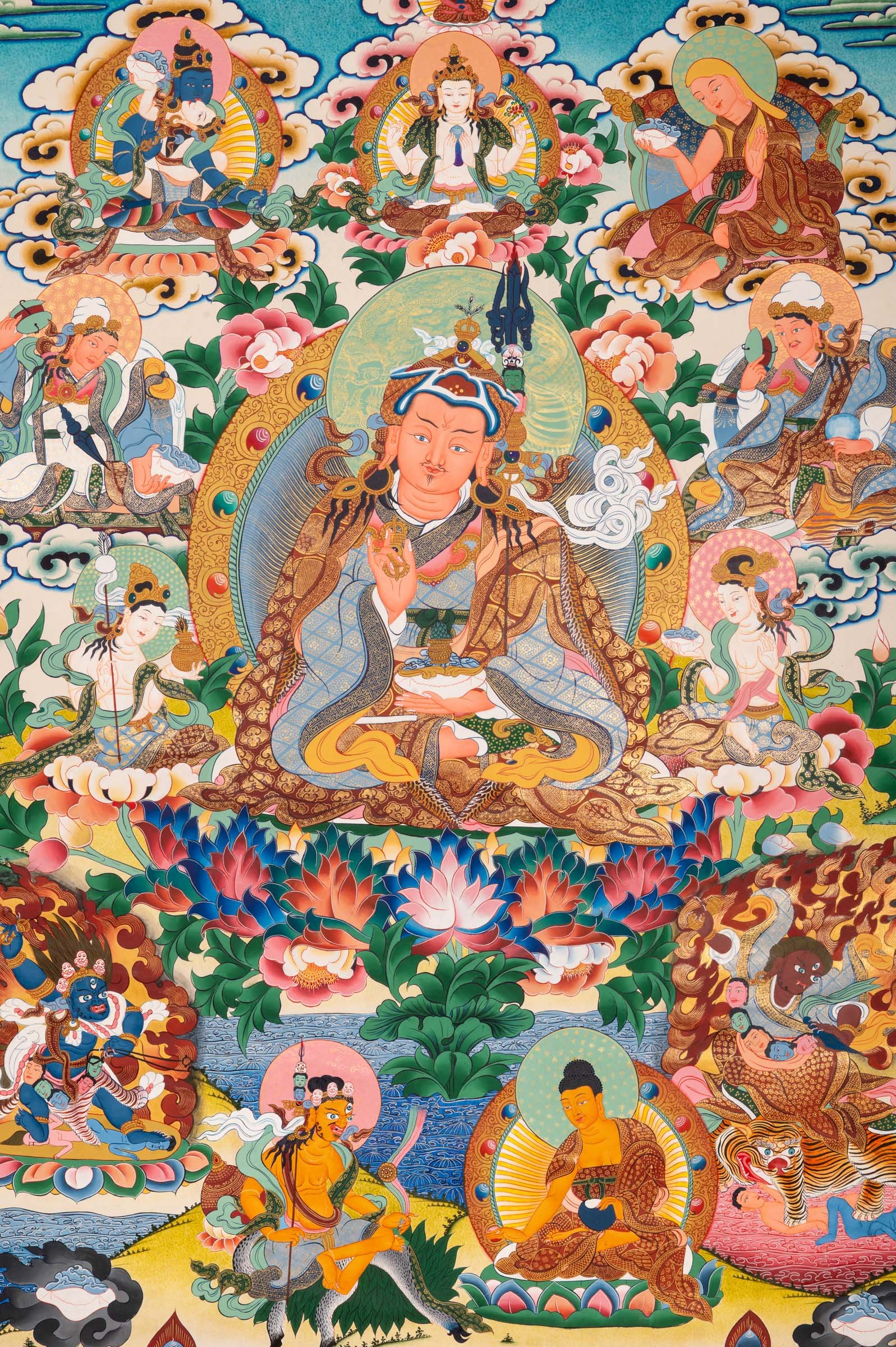 Guru Sangye Thangka -Lotus Born - Image 2