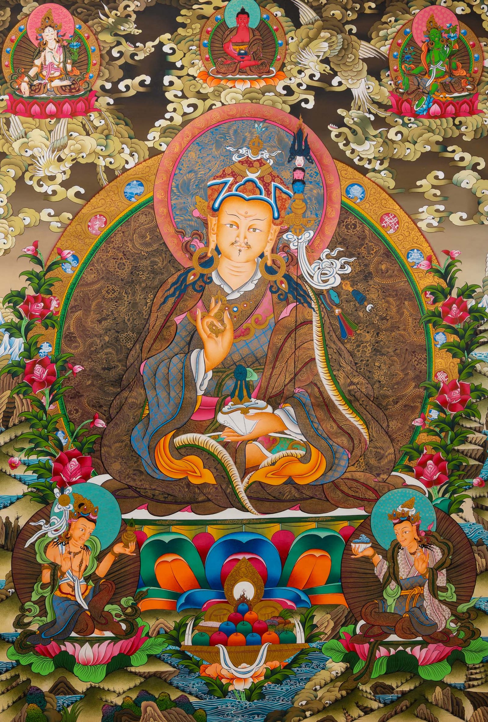 Sacred Guru Rinpoche Thangka