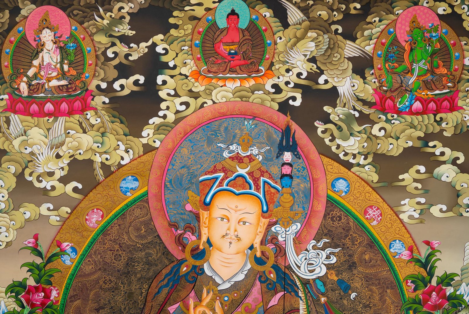 Sacred Guru Rinpoche Thangka - Image 3