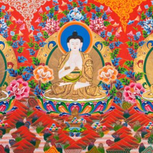 Exclusive Five Dhyani Buddhas Thangka