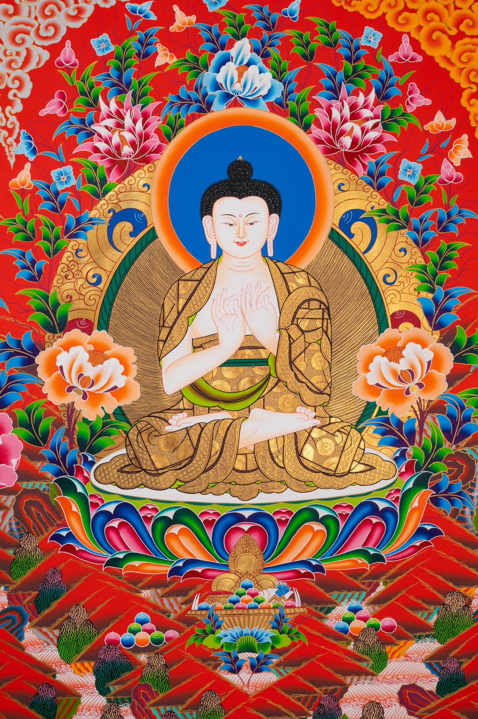 Exclusive Five Dhyani Buddhas Thangka - Image 4