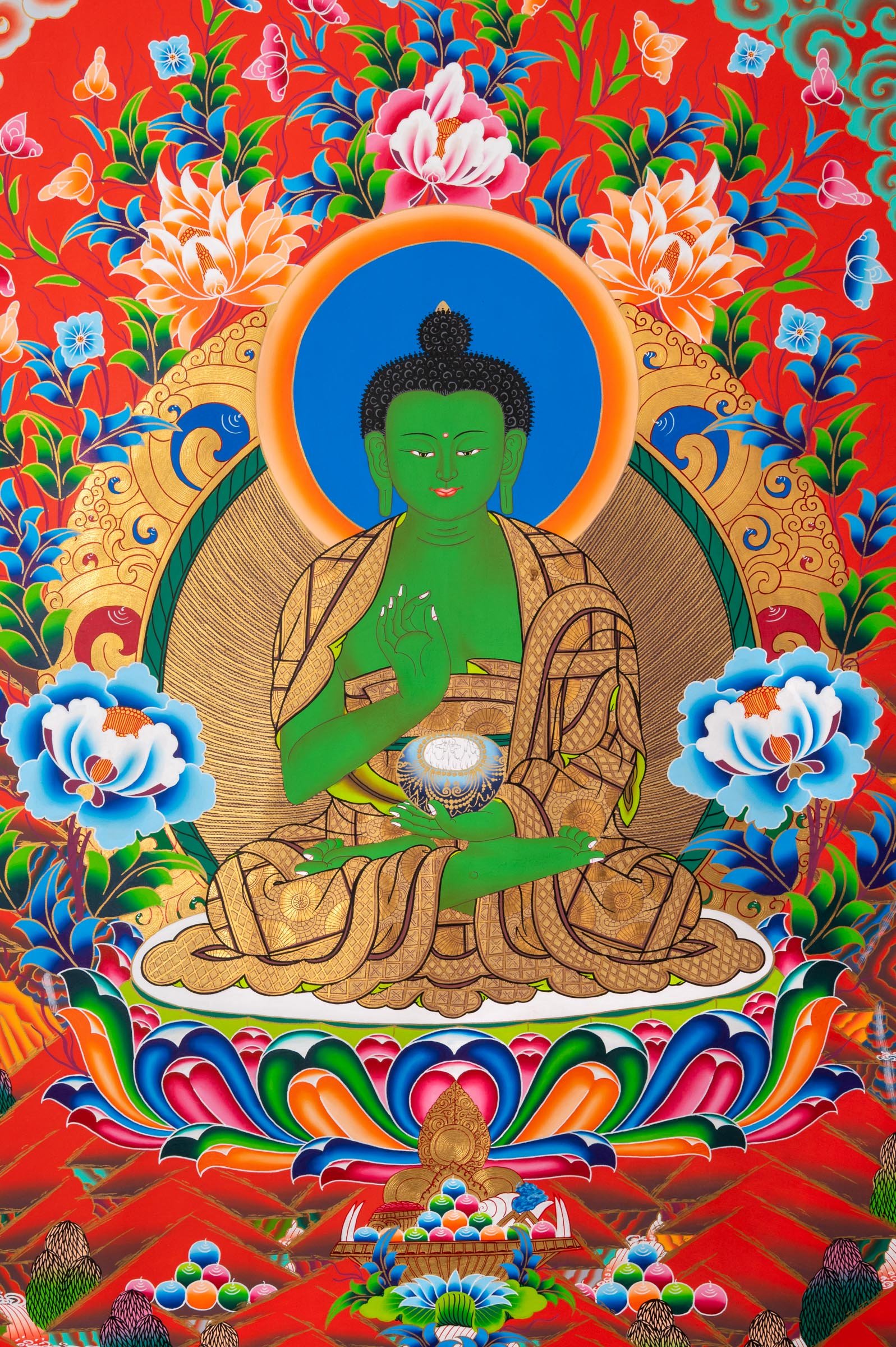 Exclusive Five Dhyani Buddhas Thangka - Image 6