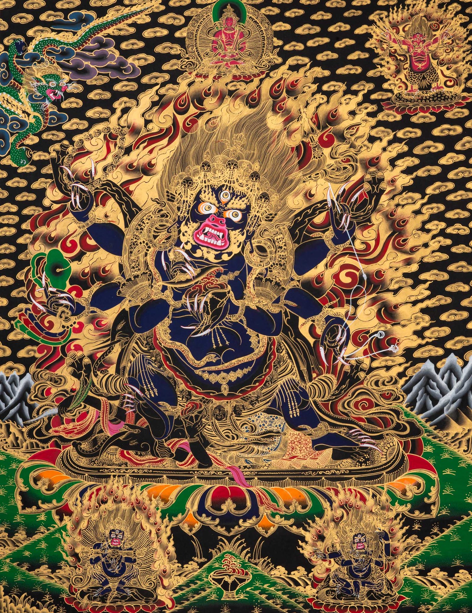 Six-Armed Mahakala Thangka - Image 2
