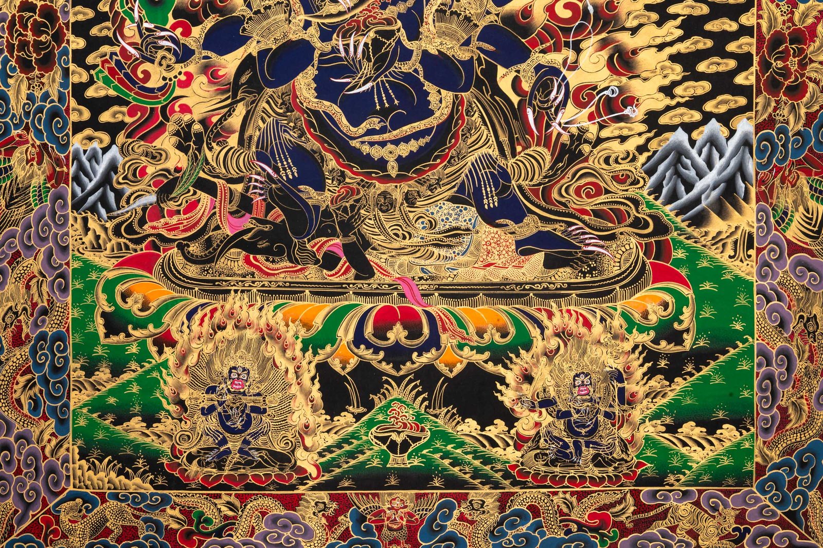 Six-Armed Mahakala Thangka - Image 5