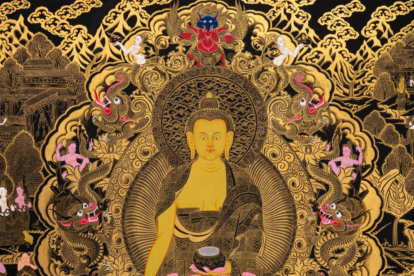 Buddha Life Journey Thangka - Image 3