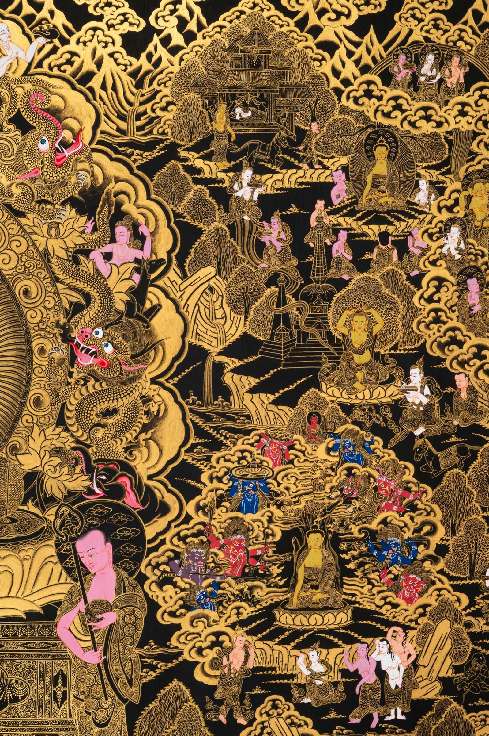 Buddha Life Journey Thangka - Image 5