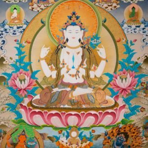 Hand-Painted  Chenrezig Thangka