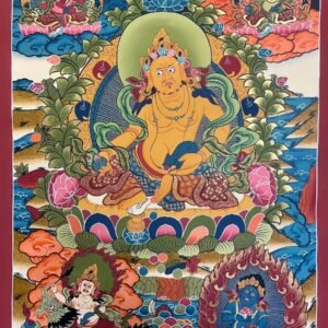 Yellow Fortune Zambala Thangka