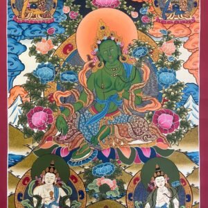 Green Tara Thangka Painting