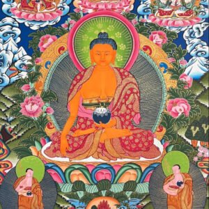 Shakyamuni  Buddha  With Bodhisattvas Thangka