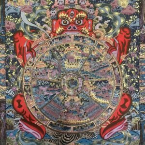 Handpainted Wheel of Life Thangka