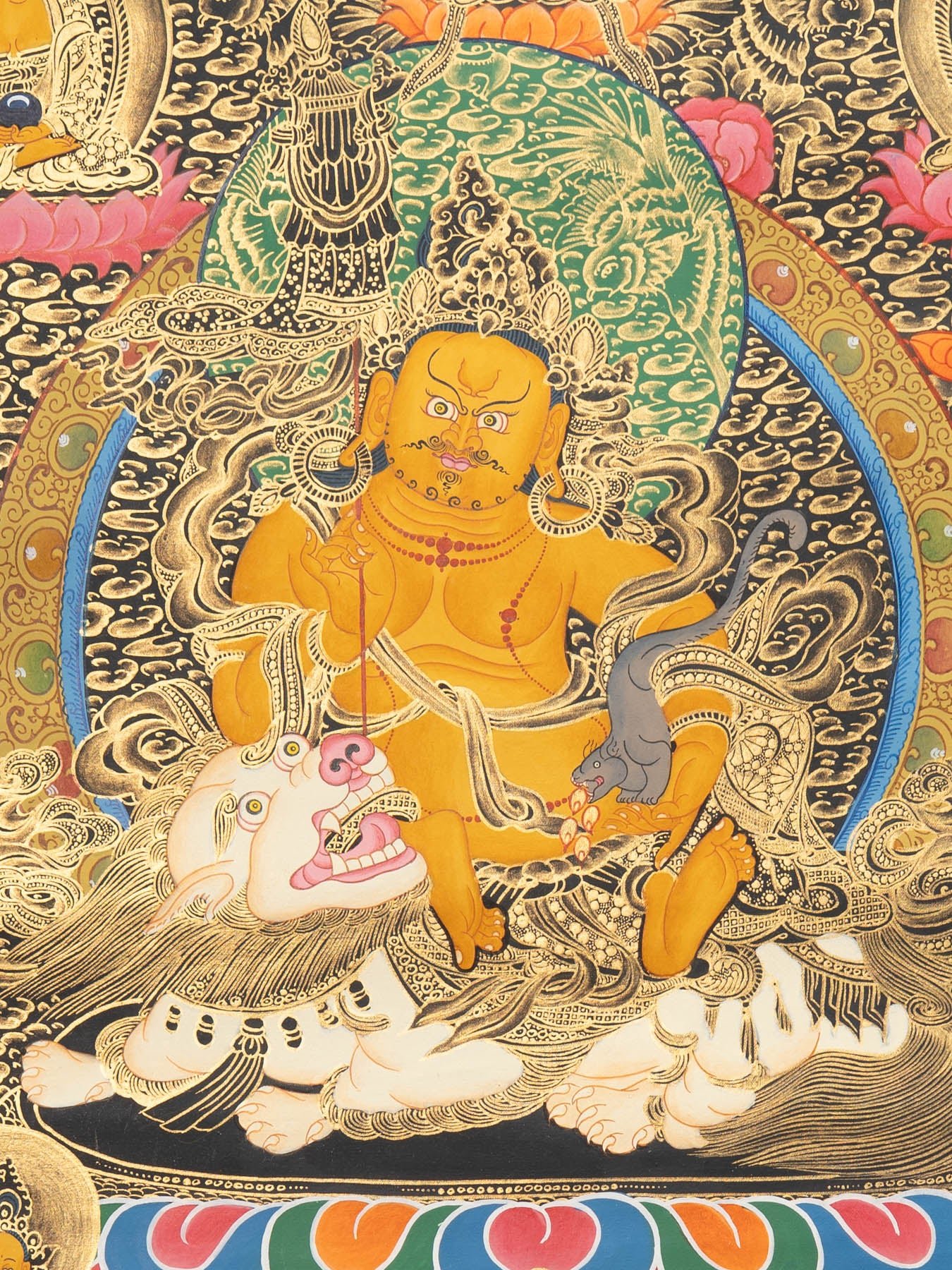 Hand-Painted Zambala Thangka - Image 2
