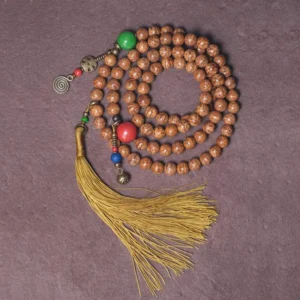 Mythstone 108 Mala Beads Bodhi Seed Wisdom Peace Tassel Bracelet