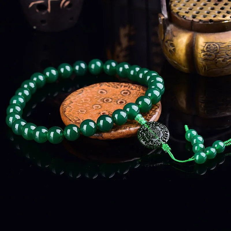 Mythstone Natural Green Agate Wrist Mala Manifestation Pocket Mala Car Decoration - Image 4