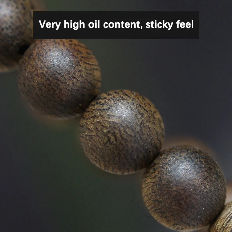 MythStone 108 Mala Beads Nha Trang Soil Buried Qinan Agarwood Balance Strength Bracelet - Image 3