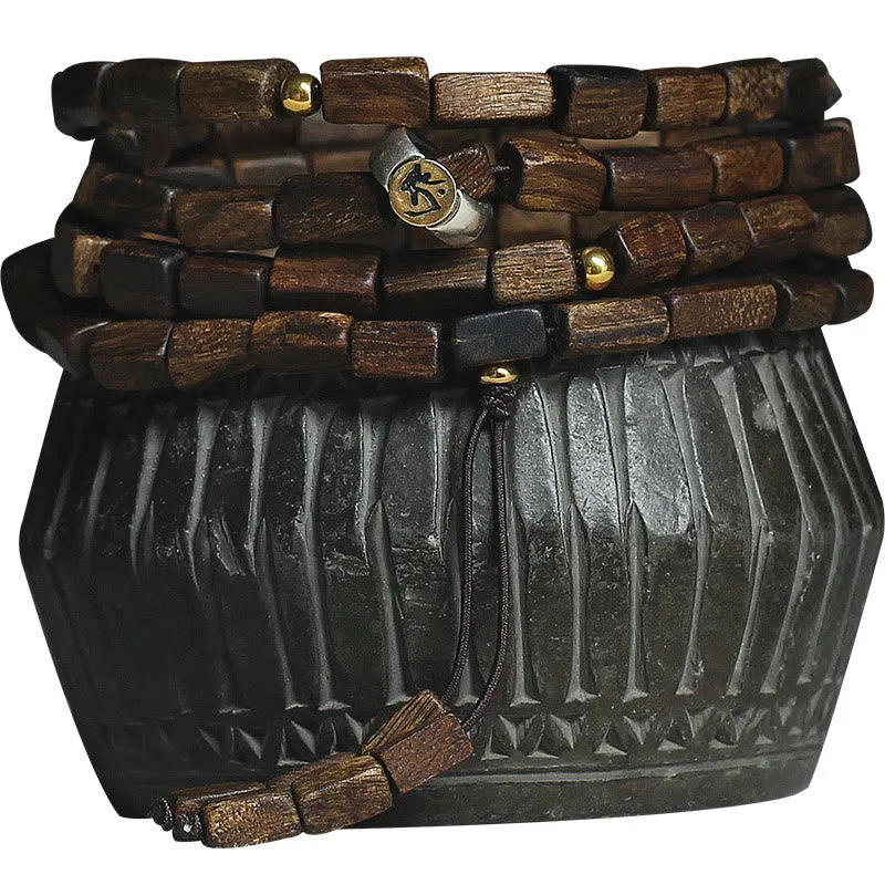 Tarakan Rare Agarwood 925 Sterling Silver Chinese Zodiac 999 Pure Gold Beads Ward Off Evil Spirits Bracelet - Image 24