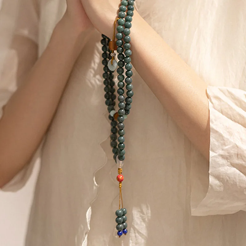 Mythstone 108 Beads Bodhi Seed Blessing Meditation Bracelet Mala - Image 2