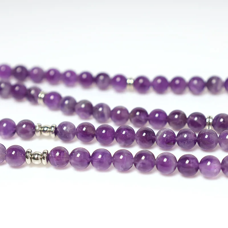 Mythstone Natural Amethyst Purification Mala Bracelet - Image 7
