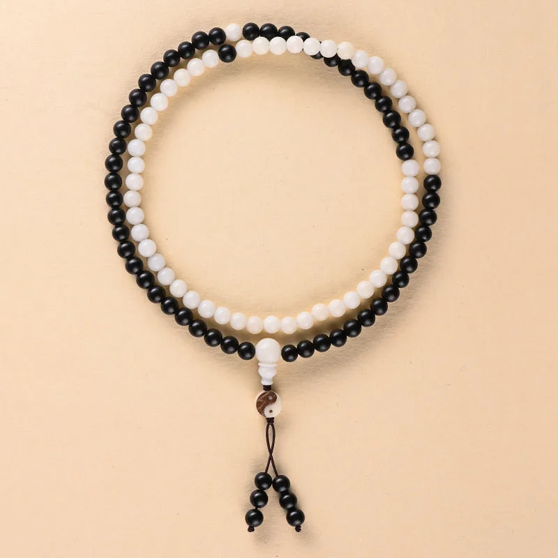 Mythstone Ebony YinYang Protection Necklace Mala - Image 7