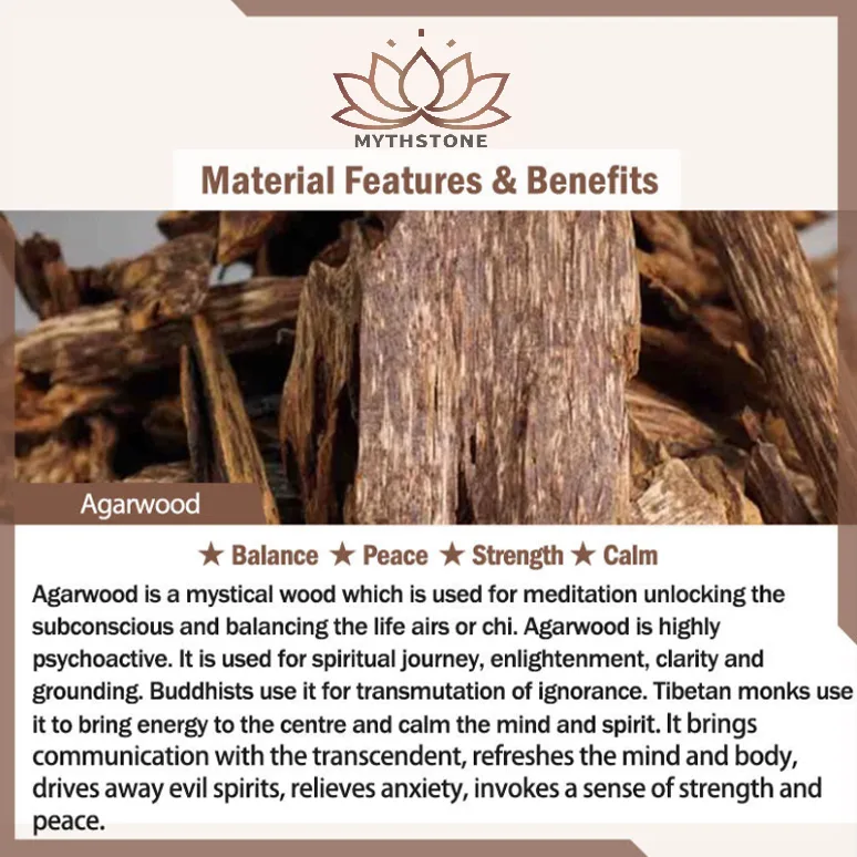 MythStone 108 Mala Beads Nha Trang Soil Buried Qinan Agarwood Balance Strength Bracelet - Image 6