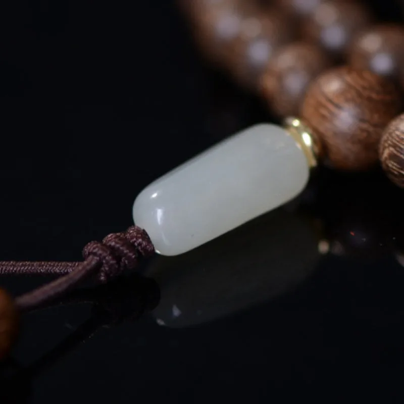 Mythstone 108 Mala Beads Rosewood Jade Calm Bracelet - Image 11