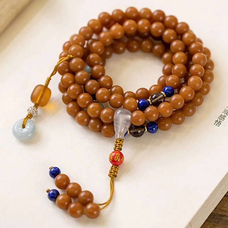 Mythstone 108 Beads Bodhi Seed Blessing Meditation Bracelet Mala - Image 10