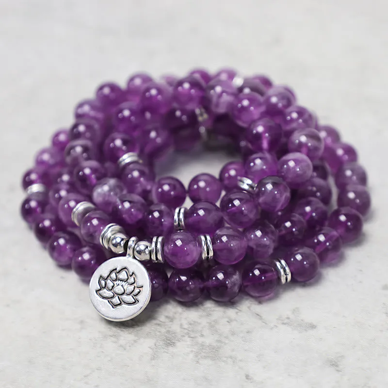 Mythstone Natural Amethyst Purification Mala Bracelet - Image 3