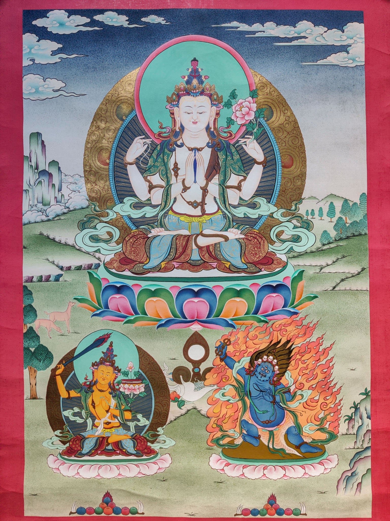 4 arm Avalokiteshvara Paintings