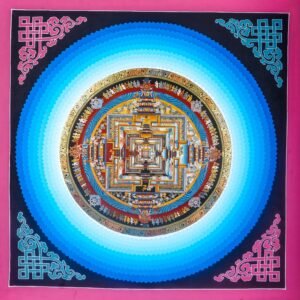 Lotus Kalchakra Mandala Thanka Painting