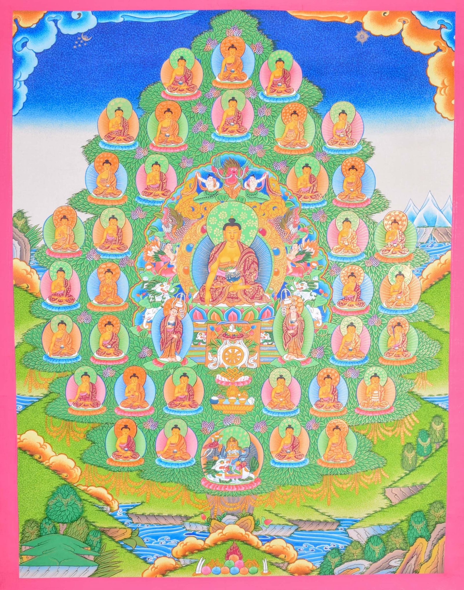 35 Buddha Thanka Art with Shakyamuni