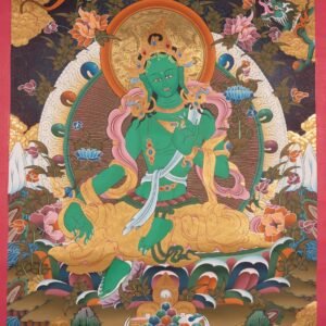 Beautiful Compassionate Green Tara Painting