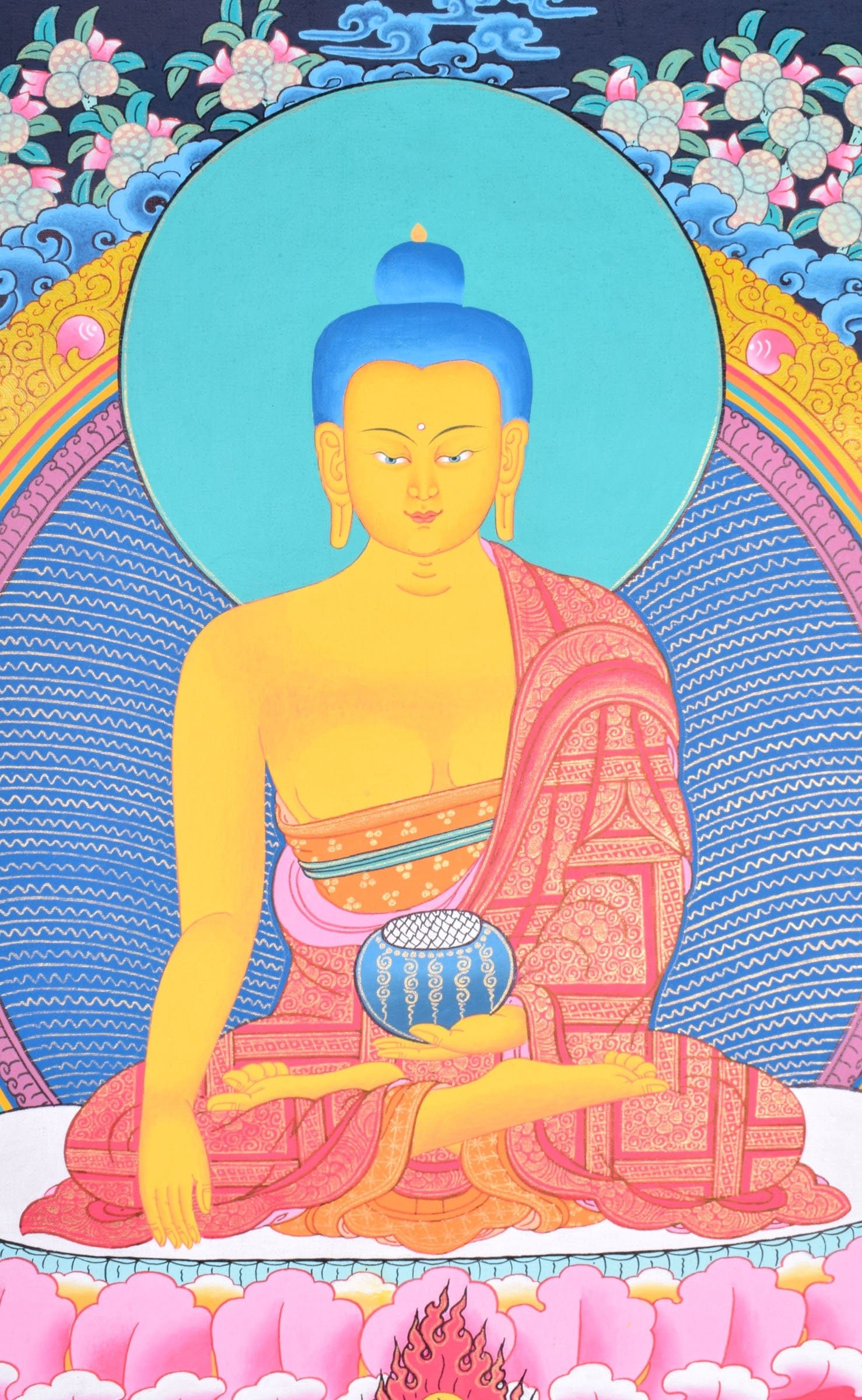 Tibetan Thangka painting of Shakyamuni Buddha - Image 2