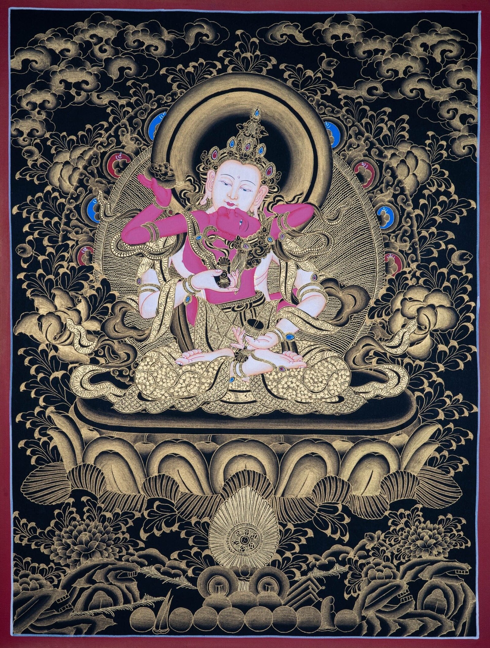 Vajrasattva Shakti , The Great Purifier - Genuine Thangka Painting