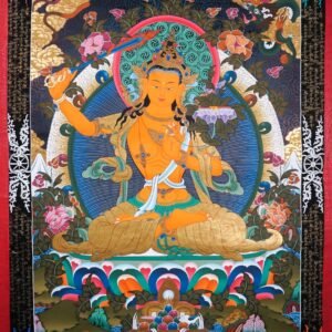 Sword of Wisdom - Manjushri Thangka Painting