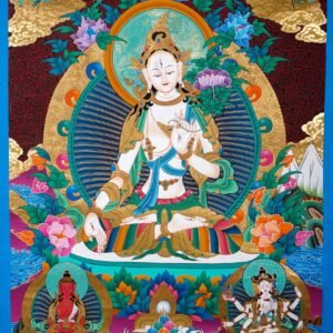 White Tara Thangka Painting