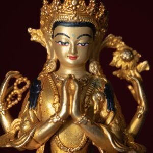 Chenrezig Gold Plated Statue