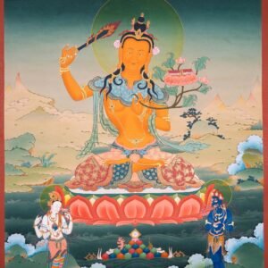 Genuine Hand Arts from Nepal - Manjushri Thangka