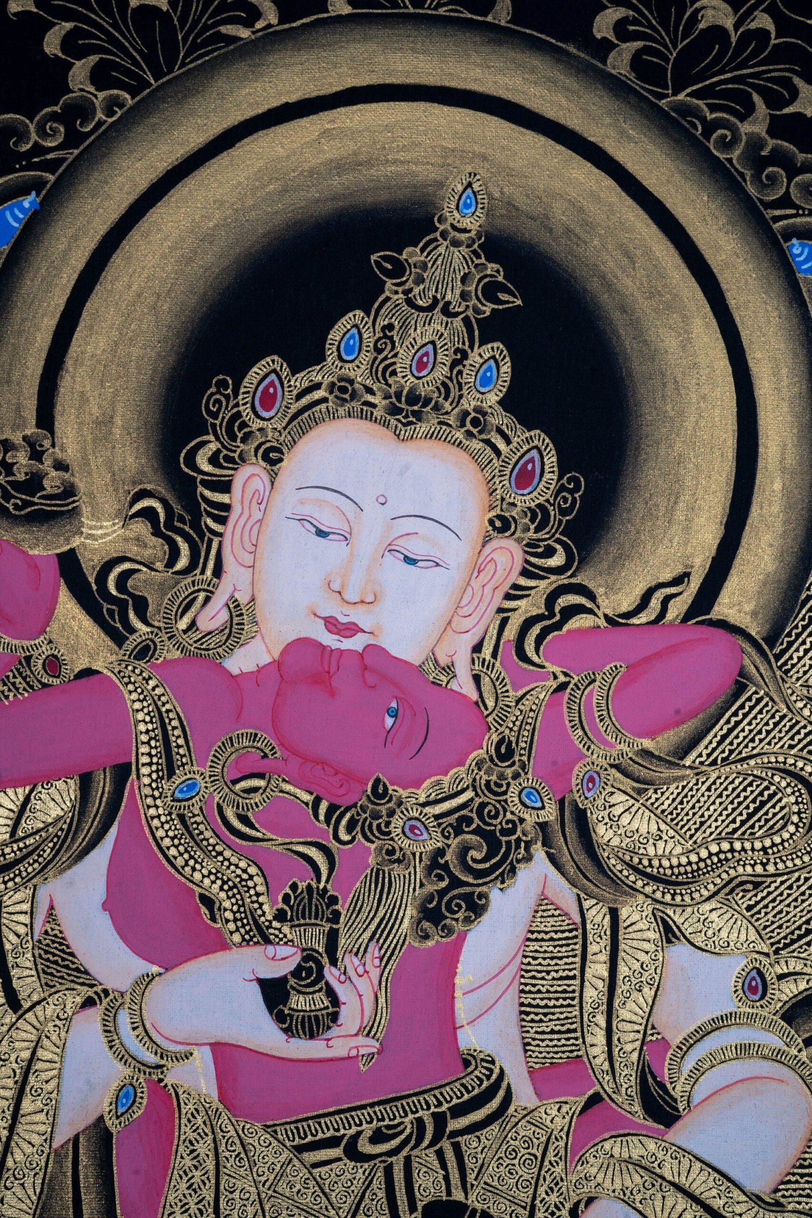 Vajrasattva Shakti , The Great Purifier - Genuine Thangka Painting - Image 3