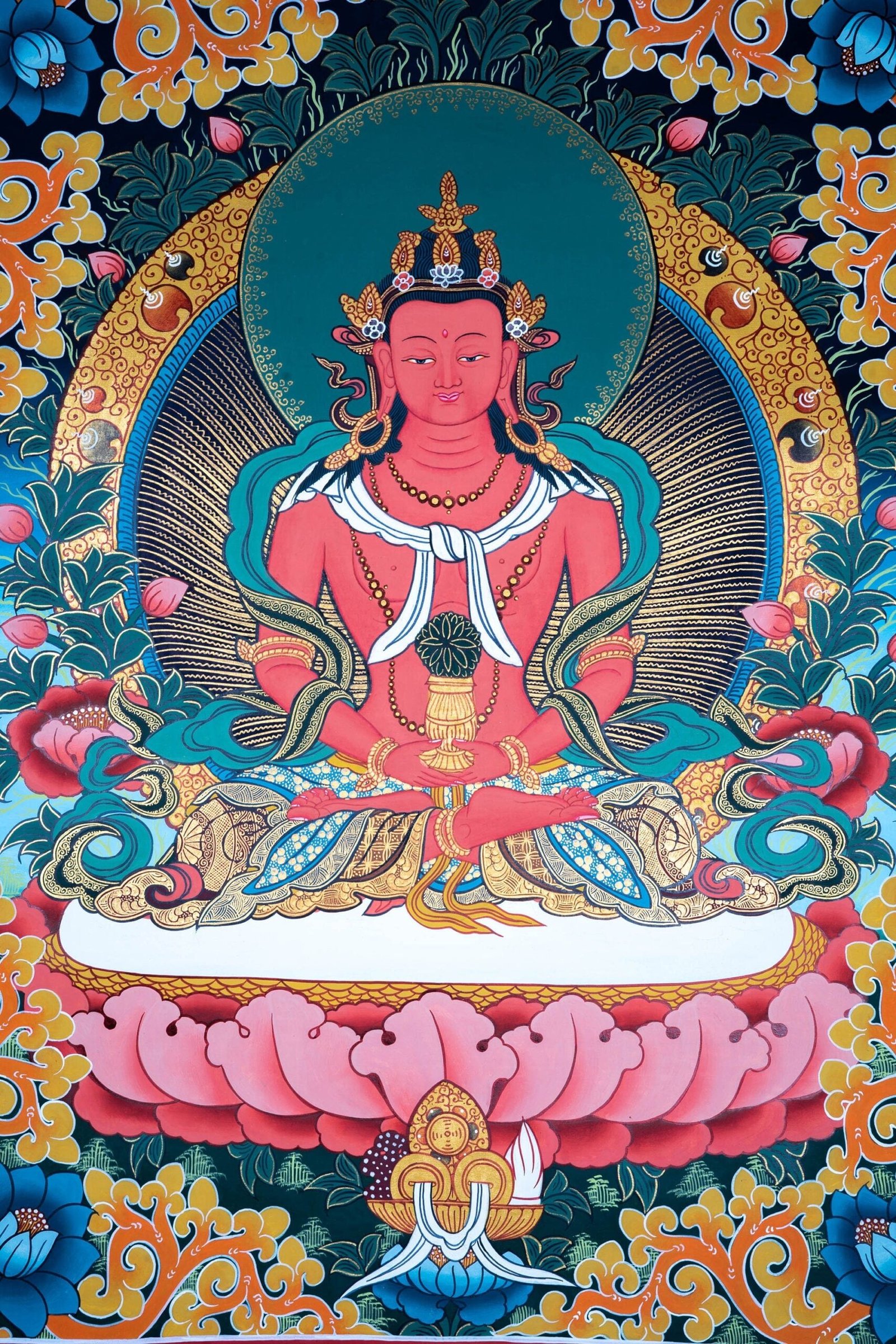 buddha of infinite light amitayus buddha thangka