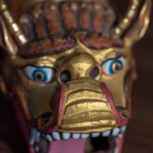 Copper Gilt Oxidized Dragon