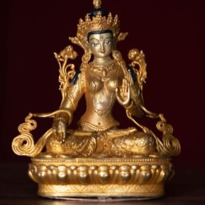 White Tara Gold Plated Statue