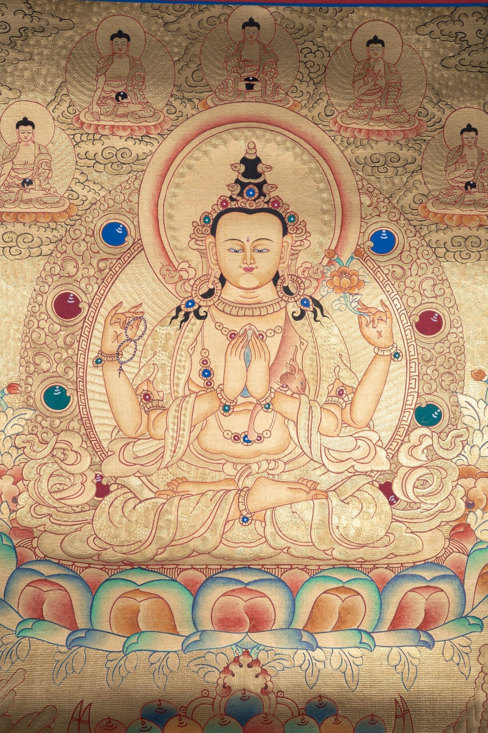 Lyap Chengresi Bodhisattva Thangka Painting - Image 2