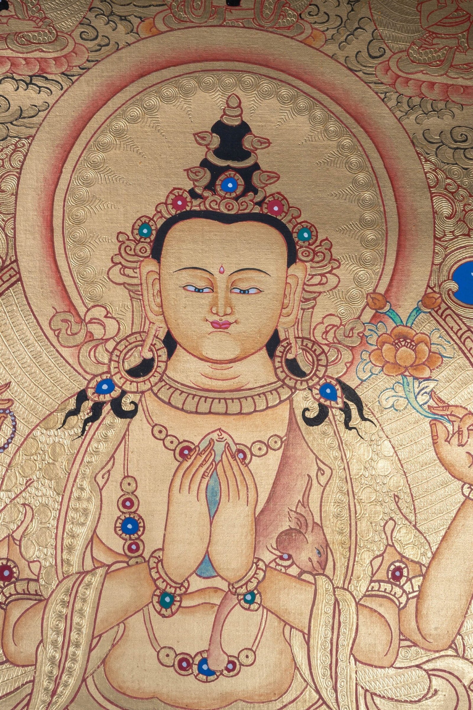 Lyap Chengresi Bodhisattva Thangka Painting - Image 3